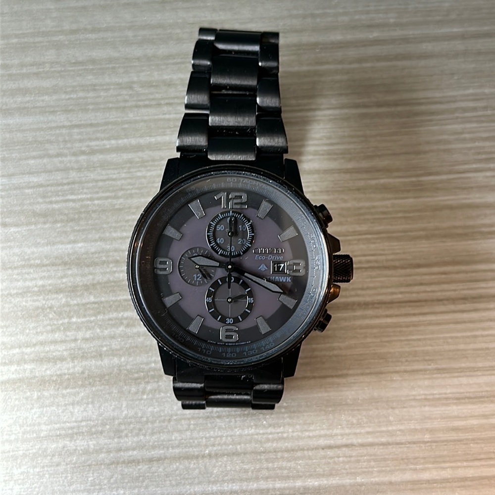 Citizen men’s Eco-Drive Nighthawk Watch